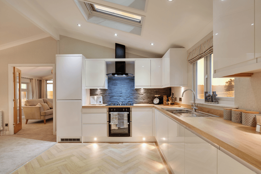 The Delamere Willerby Bespoke park home kitchen