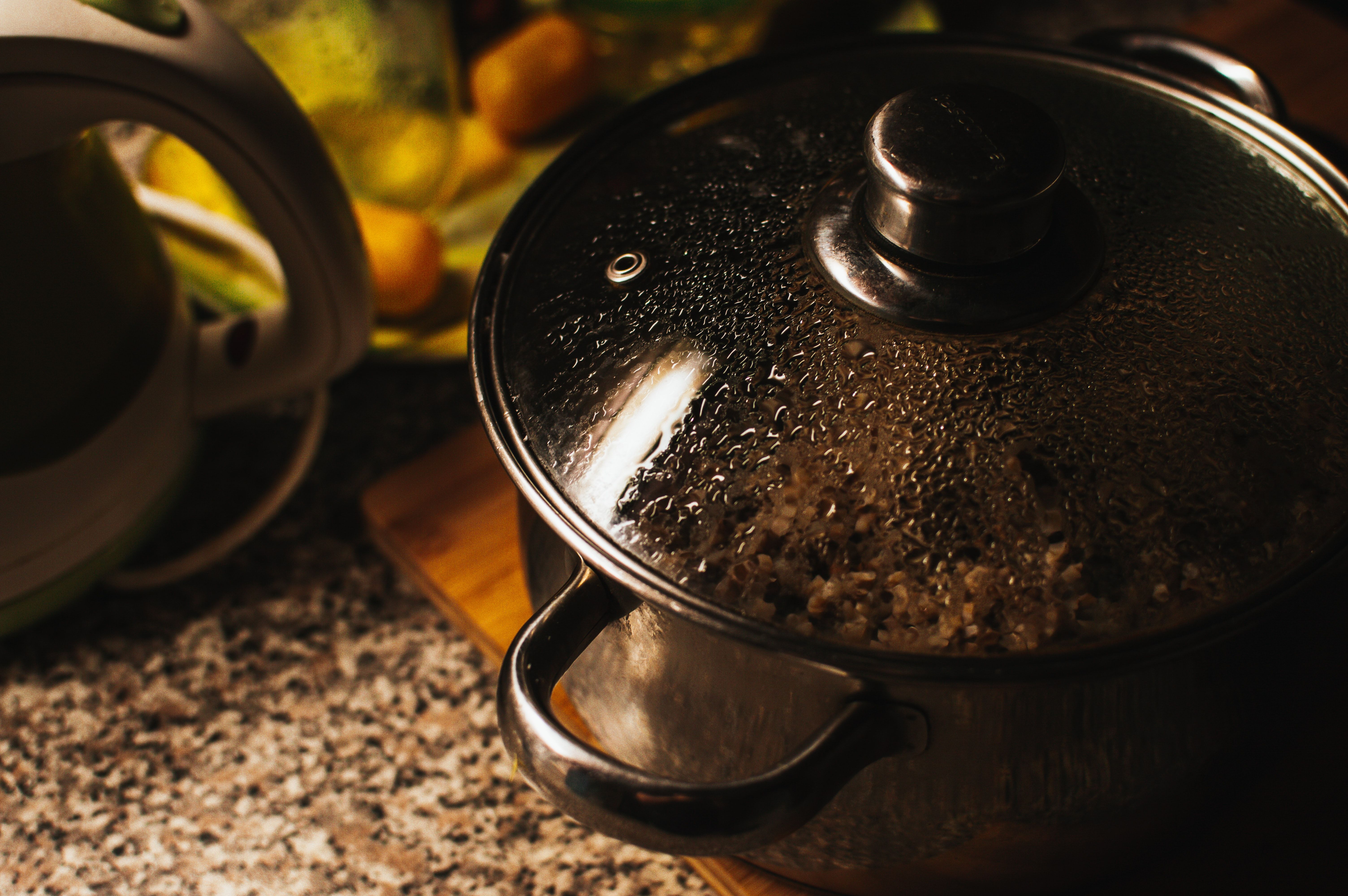 Slow cooker cooking a meal in a static caravan