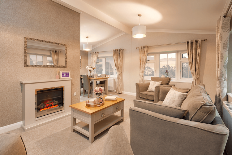 The Hazlewood Willerby Bespoke park home living room 