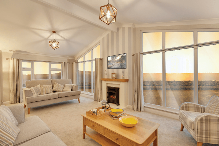 The Delamere Willerby Bespoke park home living area
